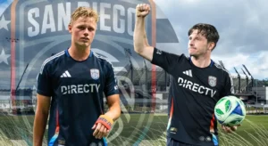 Jeppe Tverskov og Anders Dreyer i San Diego FC.